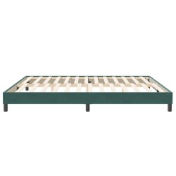 Sommier à lattes de lit sans matelas vert foncé 200x210cm 