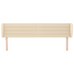 Tête de lit avec oreilles Crème 163x23x78/88 cm Tissu 