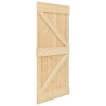 Porte coulissante avec kit de quincaillerie 90x210cm Pin massif 