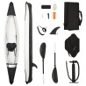 Kayak gonflable noir 375x72x31 cm polyester 