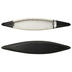 Kayak gonflable noir 375x72x31 cm polyester 