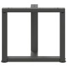 Pieds de table basse en T, 2 pièces, anthracite, 50 x 25 x (42-43) cm, acier 