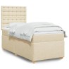Sommier à lattes de lit avec matelas Crème 80x200 cm Tissu 