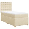 Sommier à lattes de lit avec matelas Crème 80x200 cm Tissu 