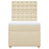 Sommier à lattes de lit avec matelas Crème 80x200 cm Tissu 