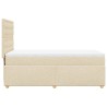 Sommier à lattes de lit avec matelas Crème 80x200 cm Tissu 