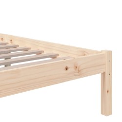 Cadre de lit sans matelas bois massif 120x200 cm 