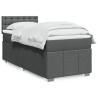 Sommier à lattes de lit avec matelas Gris foncé 80x200 cm Tissu 