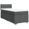 Sommier à lattes de lit avec matelas Gris foncé 80x200 cm Tissu 