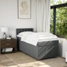 Sommier à lattes de lit avec matelas Gris foncé 80x200 cm Tissu 