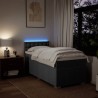 Sommier à lattes de lit avec matelas Gris foncé 80x200 cm Tissu 