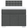 Sommier à lattes de lit avec matelas Gris foncé 80x200 cm Tissu 