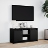 Meuble TV avec LED noir 100x34x50 cm bois d'ingénierie 