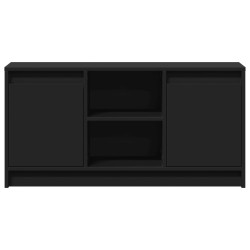 Meuble TV avec LED noir 100x34x50 cm bois d'ingénierie 