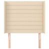 Tête de lit avec oreilles Crème 83x16x118/128 cm Tissu 
