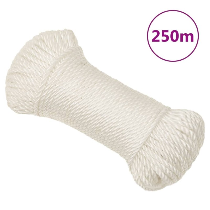 Corde de travail Blanc 3 mm 250 m polypropylène Corde de travail Blanc 3 mm 250 m polypropylène