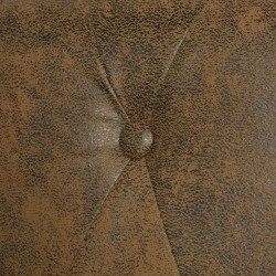 Canapé Chesterfield 2 places en similicuir marron 