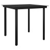Ensemble à manger de jardin coussins 5 pcs Résine tressée Verre 