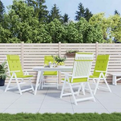 Coussins de chaise à dossier haut lot de 4 vert vif 