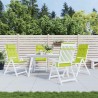 Coussins de chaise à dossier haut lot de 4 vert vif 