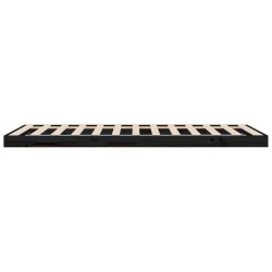 Cadre de lit sans matelas noir 90x200 cm bois de pin massif 