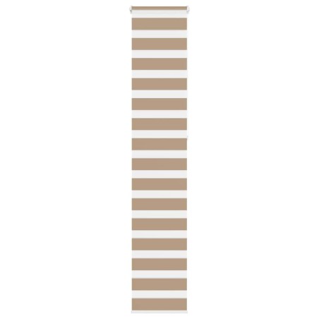 Store zèbre marron sable largeur du tissu 45,9 cm polyester 
