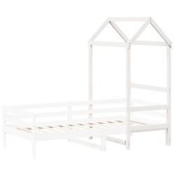 Toit de lit pour enfants 118x70x176,5 cm bois de pin massif 