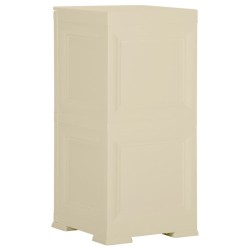 Armoire plastique 40x43x85,5 cm design de bois blanc angora 