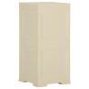 Armoire plastique 40x43x85,5 cm design de bois blanc angora 