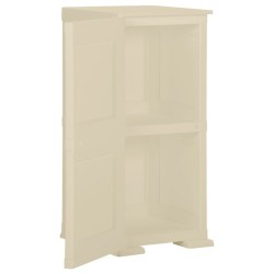Armoire plastique 40x43x85,5 cm design de bois blanc angora 