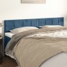 Têtes de lit 2 pcs Bleu foncé 100x5x78/88 cm Velours 