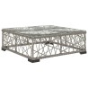 Salon de jardin 5 pcs avec coussins Résine tressée Gris 