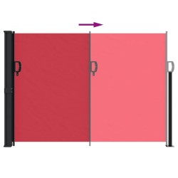 Auvent latéral rétractable rouge 140x300 cm 