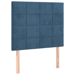 Têtes de lit 2 pcs Bleu foncé 100x5x78/88 cm Velours 