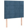 Têtes de lit 2 pcs Bleu foncé 100x5x78/88 cm Velours 