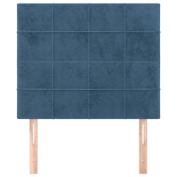 Têtes de lit 2 pcs Bleu foncé 100x5x78/88 cm Velours 
