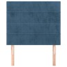 Têtes de lit 2 pcs Bleu foncé 100x5x78/88 cm Velours 
