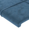 Têtes de lit 2 pcs Bleu foncé 100x5x78/88 cm Velours 