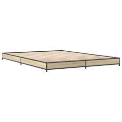 Cadre de lit sans matelas chêne sonoma 150x200 cm 
