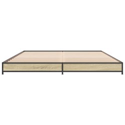 Cadre de lit sans matelas chêne sonoma 150x200 cm 