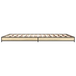Cadre de lit sans matelas chêne sonoma 150x200 cm 