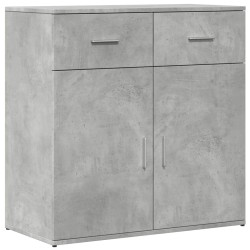 Buffet gris béton 79x38x80 cm bois d'ingénierie 