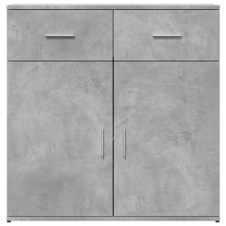 Buffet gris béton 79x38x80 cm bois d'ingénierie 