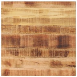 Dessus de table 70x70x2,5 cm carré bois massif de manguier brut 