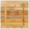 Dessus de table 70x70x2,5 cm carré bois massif de manguier brut 