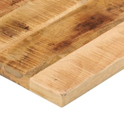 Dessus de table 70x70x2,5 cm carré bois massif de manguier brut 
