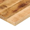 Dessus de table 70x70x2,5 cm carré bois massif de manguier brut 