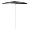 Demi-parasol de jardin avec mât 180x90 cm anthracite 