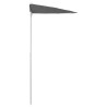 Demi-parasol de jardin avec mât 180x90 cm anthracite 