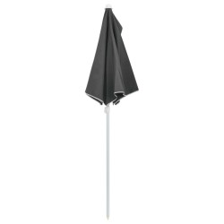 Demi-parasol de jardin avec mât 180x90 cm anthracite 